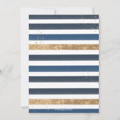 Nautical Blue Boat Baby Shower 招待状 (裏面)