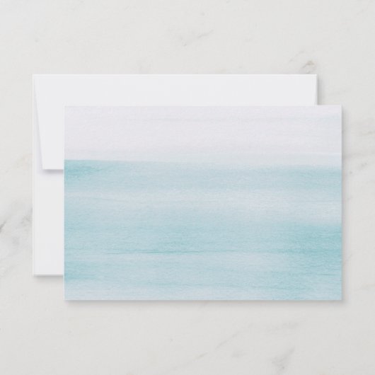 Nautical Blue Boy Baby Shower | Elegant Script サンキューカード (裏面)