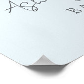 Nautical Blue Boy Baby Shower Welcome Sign ポスター (角)
