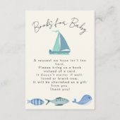 Nautical Blue Vooks For Baby Simple Boy´s Shower エンクロージャーカード (正面)