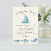 Nautical Blue Vooks For Baby Simple Boy´s Shower エンクロージャーカード (スタンド正面)