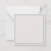 Nautical Blue Watercolor Ship Personalized ノートカード (裏面)