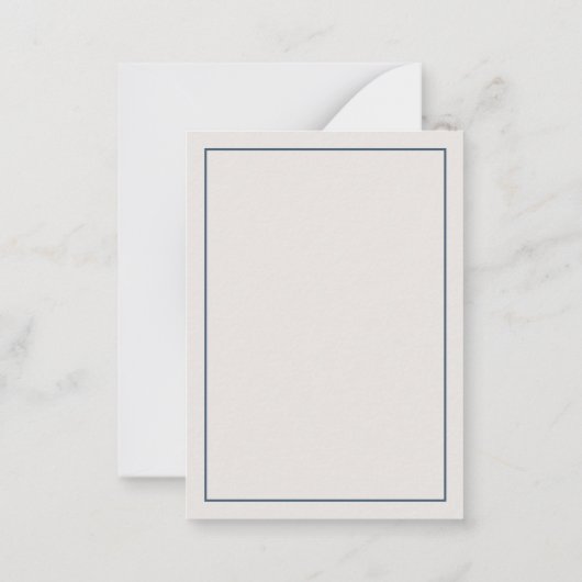 Nautical Blue Watercolor Ship Personalized ノートカード (裏面)