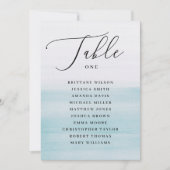 Nautical Blue Wedding Seating Chart. Elegant Ocean 招待状 (正面)