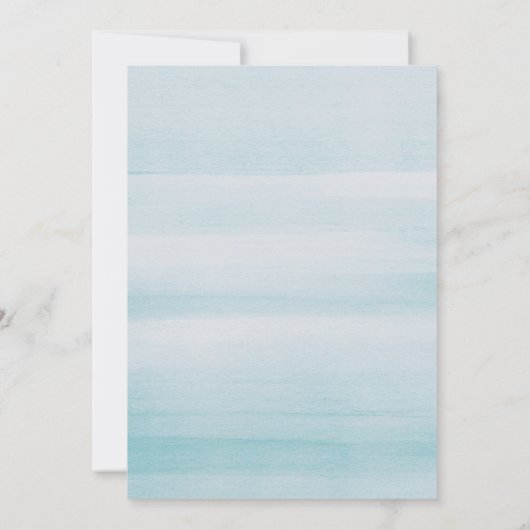 Nautical Blue Wedding Seating Chart. Elegant Ocean 招待状 (裏面)