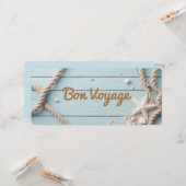 Nautical Blue Wood Rope Starfish Sailing カード (正面/裏面インサイチュ)