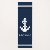 Nautical Boat Anchor and Name Custom ヨガマット (正面)