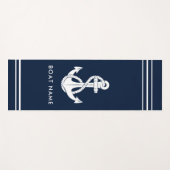 Nautical Boat Anchor and Name Custom ヨガマット (正面(横))