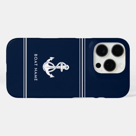 Nautical Boat Anchor and Name Custom Case-Mate iPhoneケース (裏面 (横))