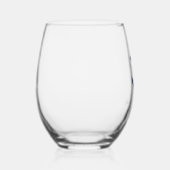 Nautical Boat Anchor Coastal Wedding ステムなしワイングラス (右)