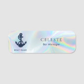 Nautical Boat Anchor Crew Custom 名札 (正面)