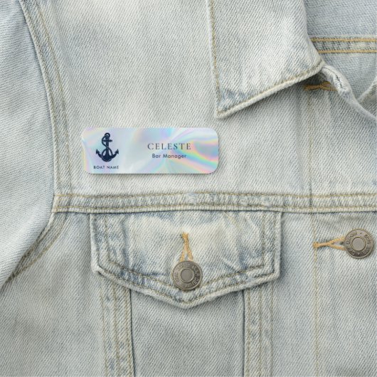 Nautical Boat Anchor Crew Custom 名札 (インサイチュ)