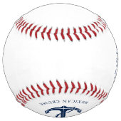 Nautical Boat Anchor Family Cruise Custom ソフトボール (裏面)