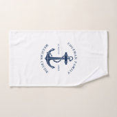 Nautical Boat Anchor Family Cruise Trip ハンドタオル (ハンドタオル)