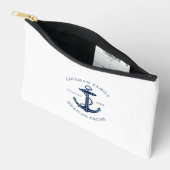 Nautical Boat Anchor Family Ocean Cruise Custom アクセサリーポーチ (見開き)