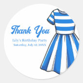 Nautical Cabana Sailor Birthday ラウンドシール (正面)