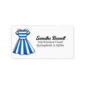 Nautical Cabana Sailor Birthday Address Label ラベル (正面)