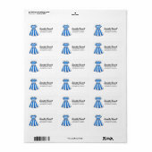 Nautical Cabana Sailor Birthday Address Label ラベル (フルシート)