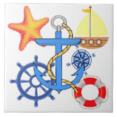 Nautical Ceramic Tile タイル (正面)