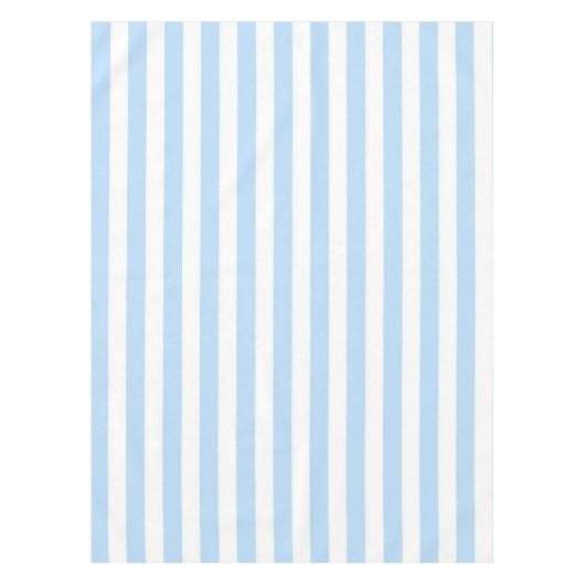 Nautical Chic Pastel Blue Stripes Pattern Spring テーブルクロス (正面)