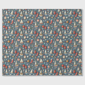 Nautical Christmas Gift Wrapping Paper  ラッピングペーパー (フラット)