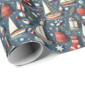 Nautical Christmas Gift Wrapping Paper  ラッピングペーパー (ロールコーナー)