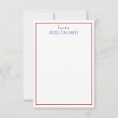 Nautical Christmas Life Preserver With Bow ノートカード (裏面)