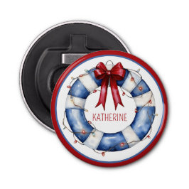 Nautical Christmas Life Preserver With Bow 栓抜き