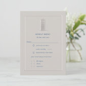 Nautical Coastal Bell Tower Formal Wedding RSVP (スタンド正面)