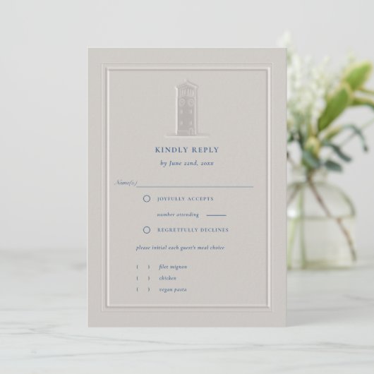 Nautical Coastal Bell Tower Formal Wedding RSVP (スタンド正面)