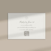Nautical Coastal Shell Modern Classic QR Wedding 出欠カード