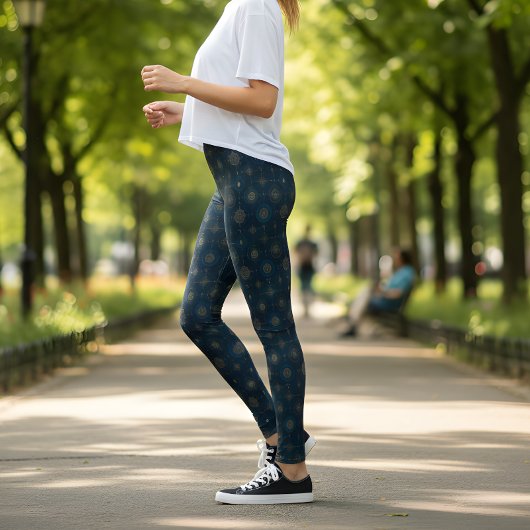 Nautical Compass Rose レギンス