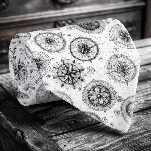Nautical Compass Rose Men’s Tie ネクタイ