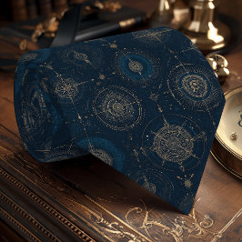 Nautical Compass Rose Necktie – Deep Navy Men’s ネクタイ