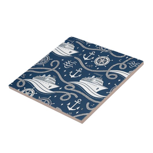Nautical Cruise Seamless Pattern タイル (側面)