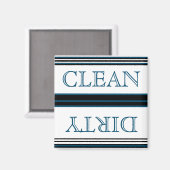 Nautical  Dark Teal Blue Dishwasher Dirty Clean  マグネット (正面/裏面)