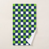 Nautical Doodles – Lime & Navy Coastal Stripe バスタオルセット (ハンドタオル)