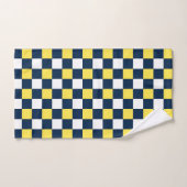 Nautical Doodles – Yellow & Navy Coastal Stripe バスタオルセット (ハンドタオル)