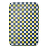 Nautical Doodles – Yellow & Navy Mini Check バスマット (正面縦)