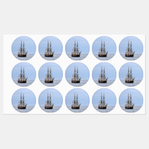 Nautical Fishing Boat Blue Skies ラベル