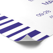 Nautical Flags Alphabet and Boat for Baby Room ポスター (角)