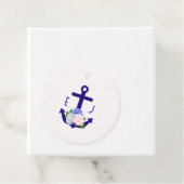 Nautical Floral Stripes Wedding フェイバータグ (インサイチュ)
