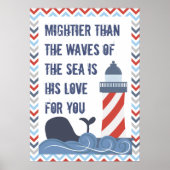 Nautical God is Mighty Psalm 93 Large Poster ポスター (正面)