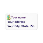 Nautical gold boat/ship anchor/seaweed image  ラベル (正面)