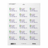 Nautical gold seahorse golden/seaweed image  ラベル (フルシート)