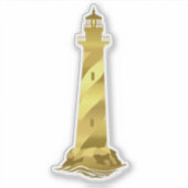 Nautical gold tone light house/lighthouse シール (正面)