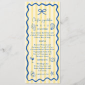 Nautical Graduation Party Menu Card | Blue Coastal メニュー (正面)