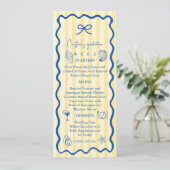 Nautical Graduation Party Menu Card | Blue Coastal メニュー (スタンド正面)