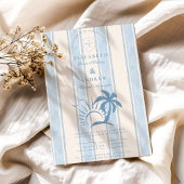 Nautical Hand Drawn Palm Tree Wedding 招待状