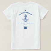 Nautical Hip Hip Hooray Birthday Tee Tシャツ (デザイン裏面)